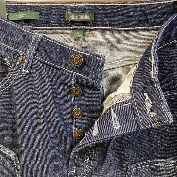 NEW w Tags WILD FABLE High Rise Straight Leg Carpenter Dark Wash Jeans Womens 8 - Picture 5 of 11